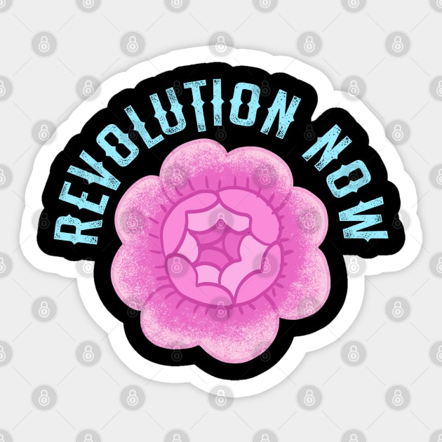 Revolution now. We need a change not silence. Activism is not terrorism. Peaceful protest. Fight against systemic racism, fascism. Stronger together. Stop white supremacy. Flower Sticker by BlaiseDesign